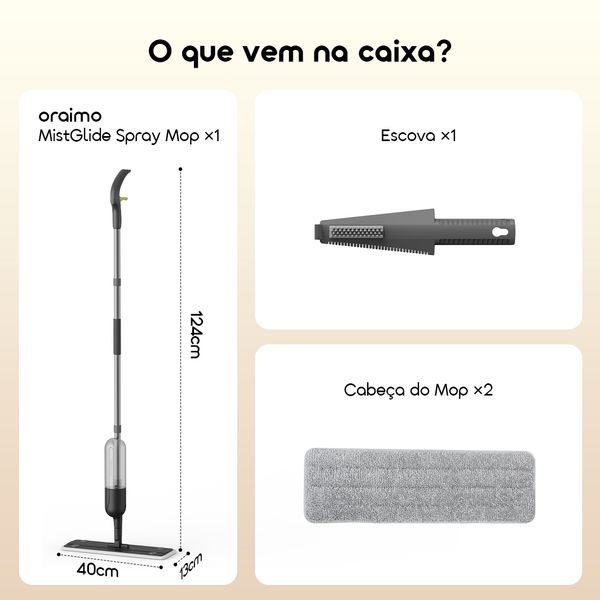 MistGlide Mopa de pulverização Instant-Mist 360°