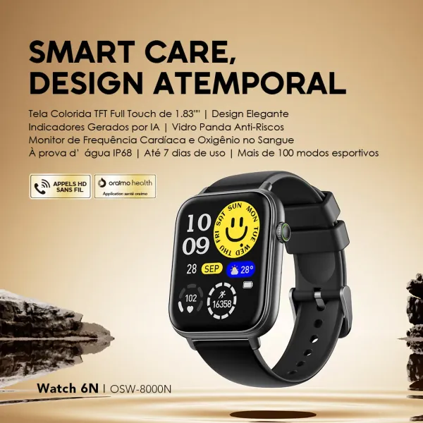 Watch 6N X SmartDent C2 1.83'' Full Touch Smart Watch Plus Smart Electric Toothbrush Bundle Sale