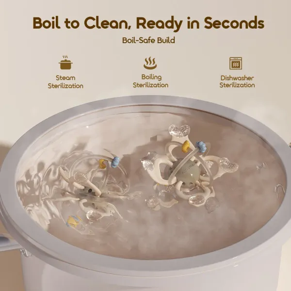 PureDrink 240 & TinyChew 240ml PPSU Baby Bottle & Baby Teething Manhattan Ball Toy