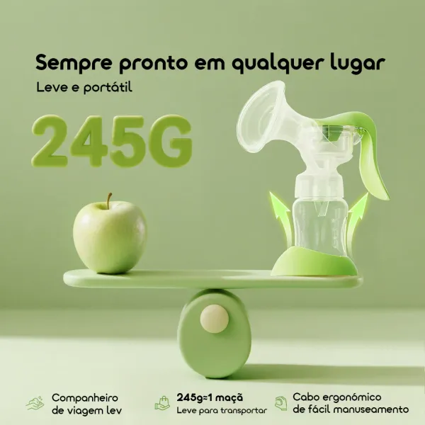 PureDrink 240& HandPump Biberão de 240ml em PPSU e bomba tira-leite manual leve e suave, livre de BPA.