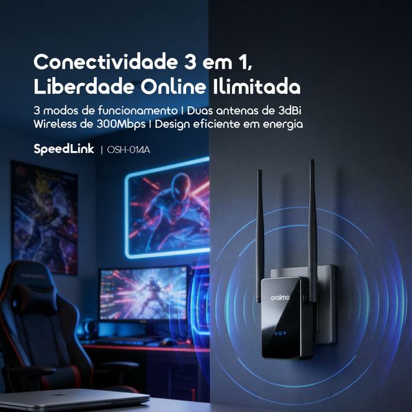 SpeedLink Repetidor de Liberdade Online Ilimitado 3 em 1
