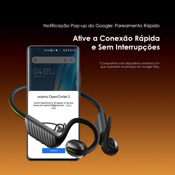 OpenCirclet 2 Auscultadores abertos com rastreamento de passos IPX5