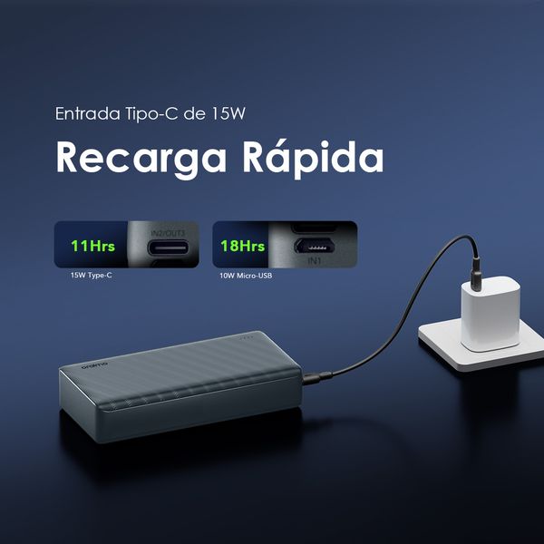 PowerBox 300 Lit Bateria externa de 30000mAh e 15W