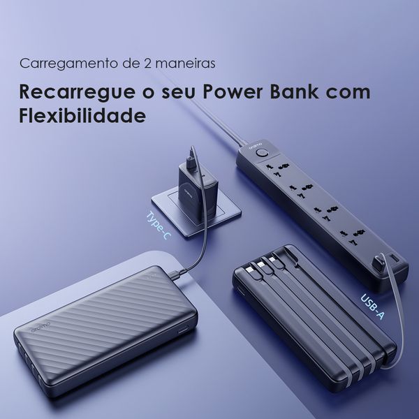 Traveler Link 20 20000mAh e 12W Banco de Energia