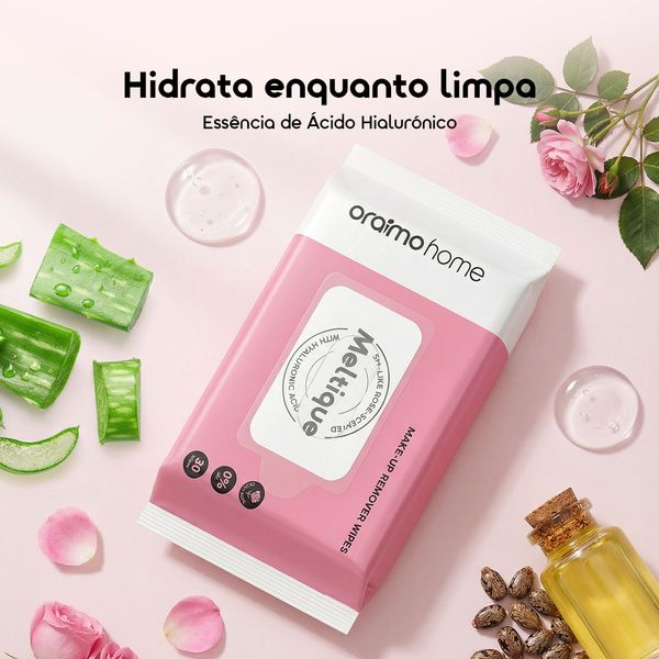 Meltique 1*30 Lenços Desmaquilhantes com Ácido Hialurónico Sem Álcool