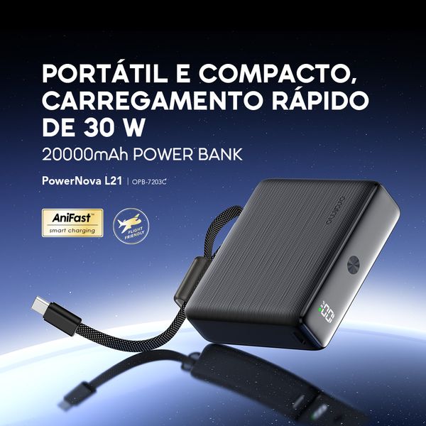PowerNova L21 Bateria externa de 20000mAh 30W