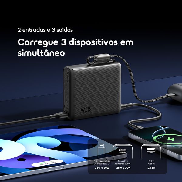 PowerNova L21 Bateria externa de 20000mAh 30W