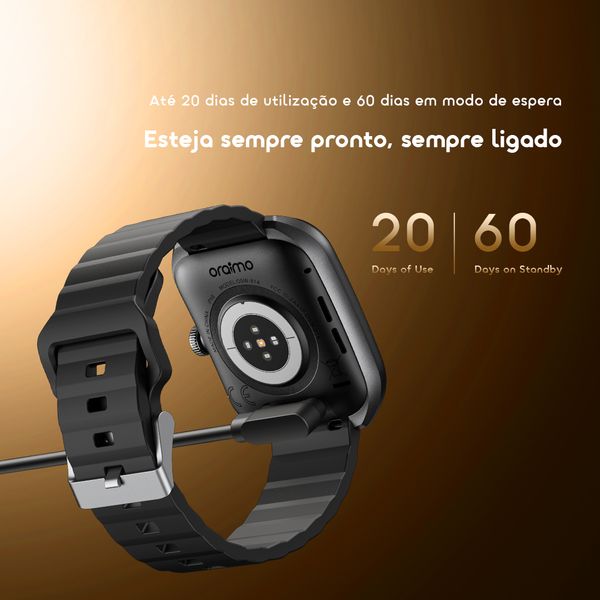 Watch Nova 2 Relógio inteligente com ecrã táctil curvo AMOLED de 2,01" e classificação IP68