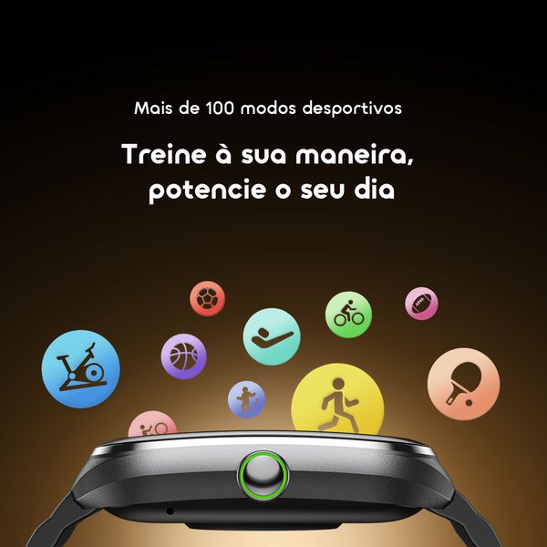 Watch Nova 2 Relógio inteligente com ecrã táctil curvo AMOLED de 2,01" e classificação IP68