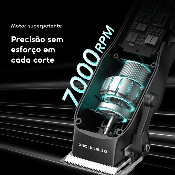 EasyCut 2 Máquina de cortar cabelo super potente de 10 W com carregamento rápido