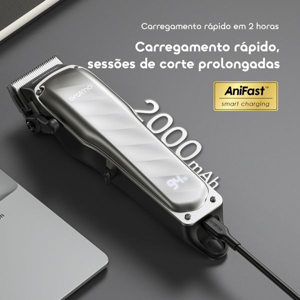 EasyCut 2 Máquina de cortar cabelo super potente de 10 W com carregamento rápido