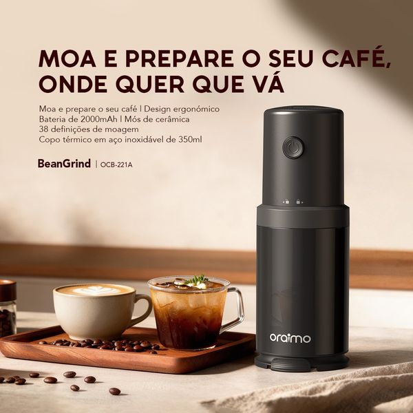 BeanGrind Moinho de café portátil de precisão