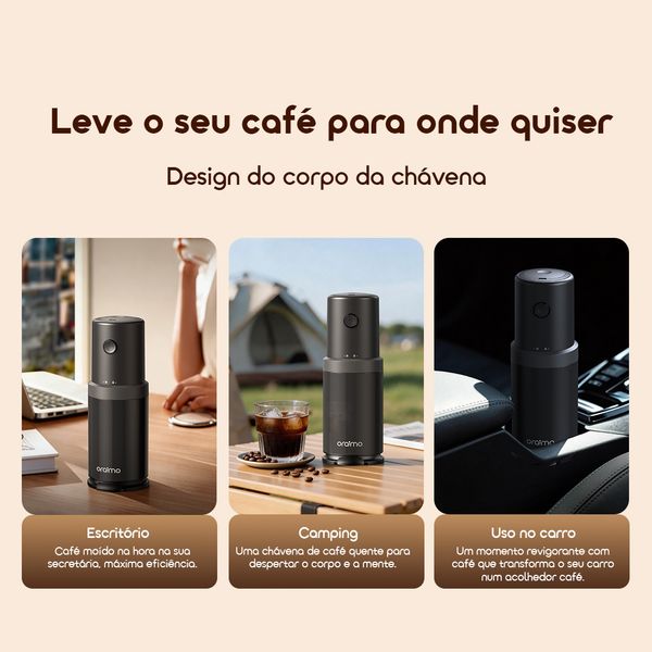 BeanGrind Moinho de café portátil de precisão