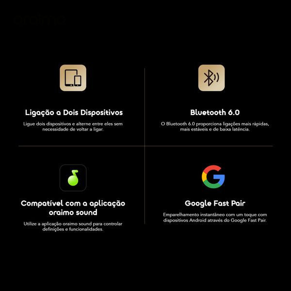 OpenSnap N2 Auscultadores sem fios de carregamento rápido com graves profundos e design aberto