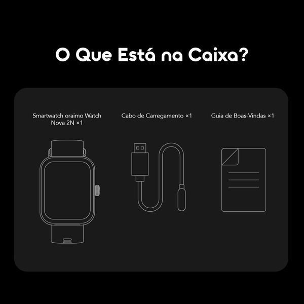 Watch Nova 2N Relógio Inteligente com Ecrã AMOLED de 1,93" e 33 Dias de Autonomia em Standby