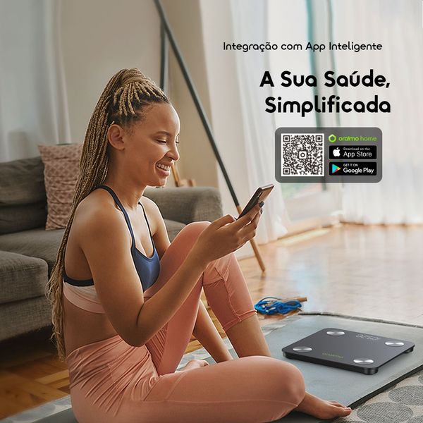 FitScale Balança de gordura corporal inteligente com LED