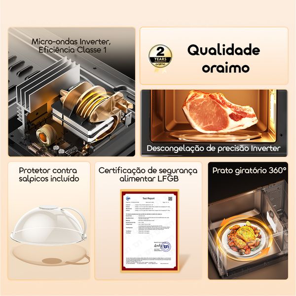 InfiWave Lite Forno micro-ondas com ecrã táctil de 23 litros e poupança de energia