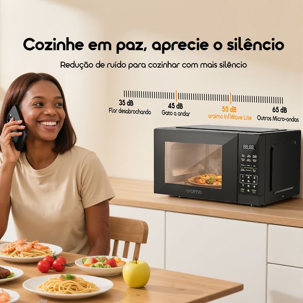 InfiWave Lite Forno micro-ondas com ecrã táctil de 23 litros e poupança de energia