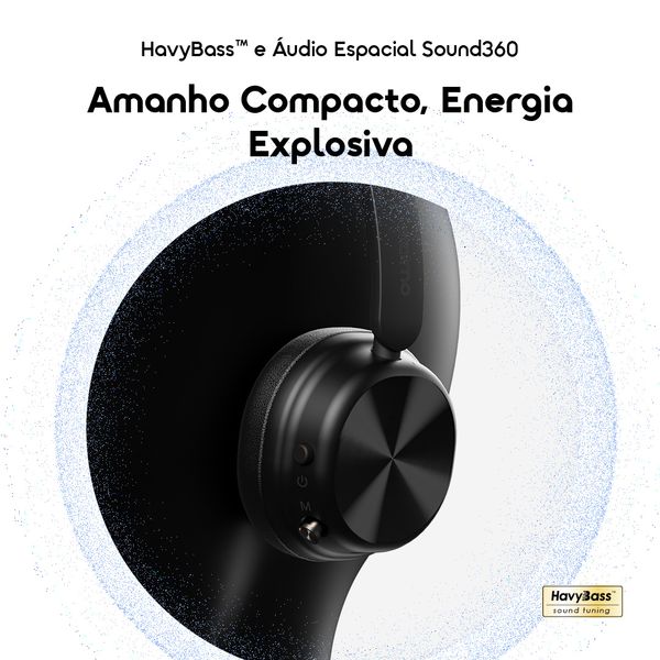 BoomPop Air Auscultadores sem fios leves, supra-auriculares.