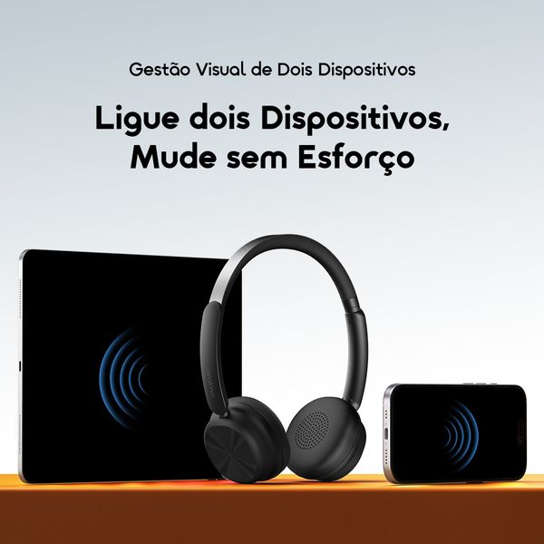 BoomPop Air Auscultadores sem fios leves, supra-auriculares.