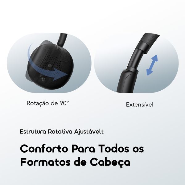 BoomPop Air Auscultadores sem fios leves, supra-auriculares.