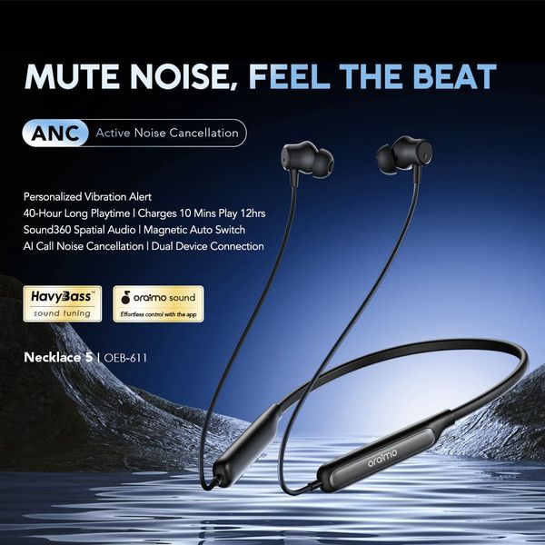 Necklace 5 30dB Noise Cancellation & Call Vibration Earphones