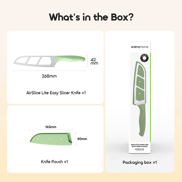 AirSlice Lite Non-Stick Serrated Easy Slicer Knife with Airflow Blade Design