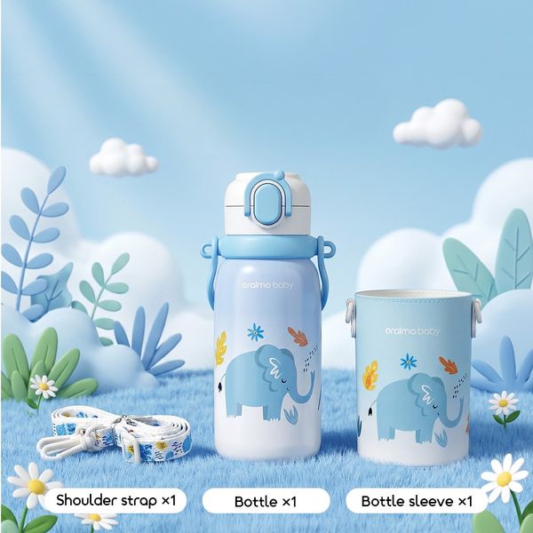 Dual Therm 750ML Dual-Drinking Leak-Proof Insulated Water Bottle for Babies and Toddlers