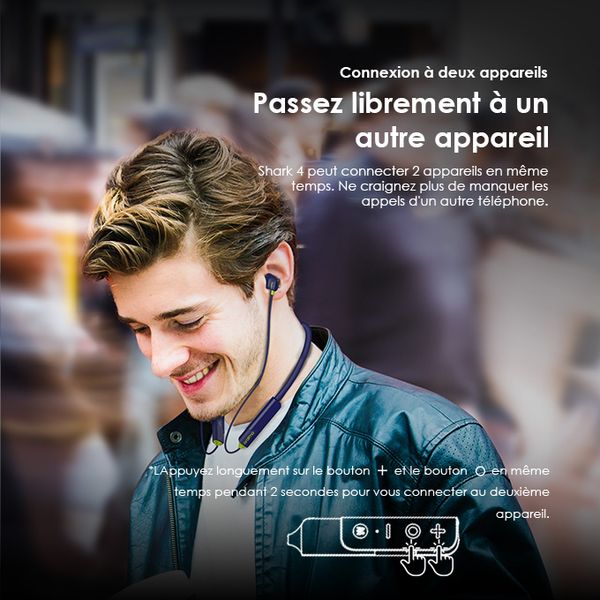 Shark 4 Écouteur tour de cou