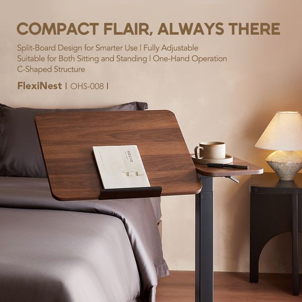 FlexiNest Mobile Telescoping Tilt-Adjustable Partition Desk