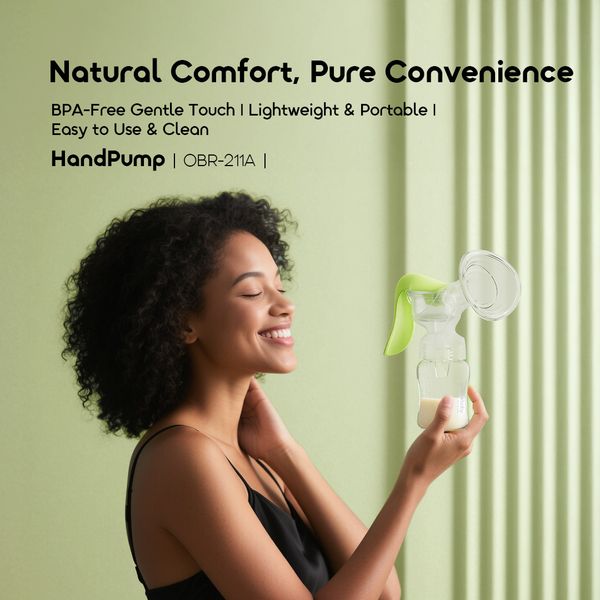 HandPump BPA-Free Gentle Touch Lightweight Manual Breast Pump
