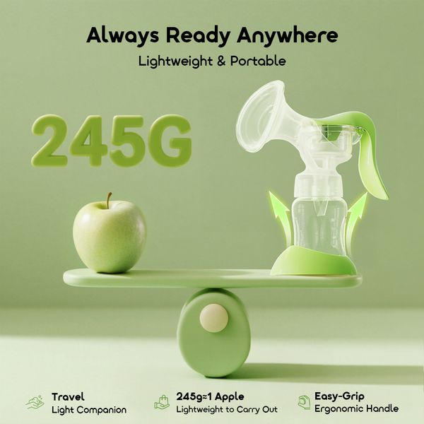 HandPump BPA-Free Gentle Touch Lightweight Manual Breast Pump