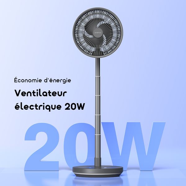 PowerTurbo Ventilateur pliable portable 4000 mAh