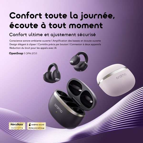 OpenSnap Clip-On Open-Ear True Wireless Earbuds