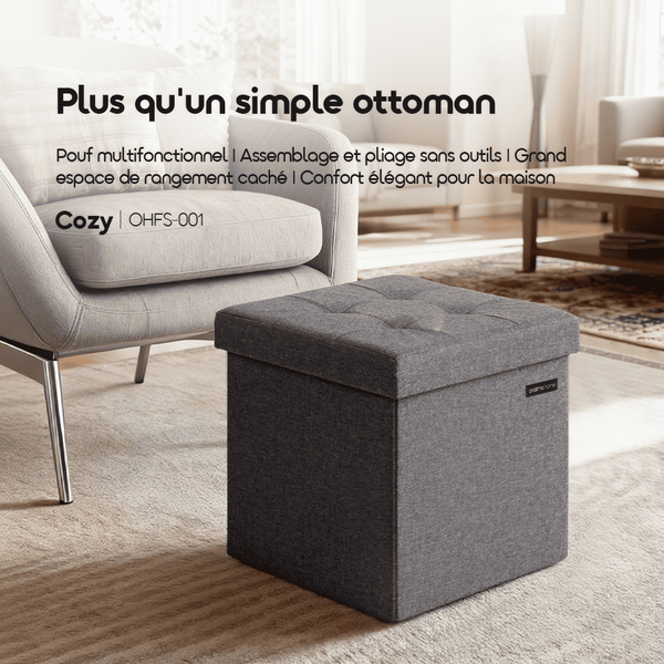 Cozy Multi-Functional Foldable Storage Ottoman