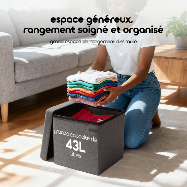 Cozy Multi-Functional Foldable Storage Ottoman