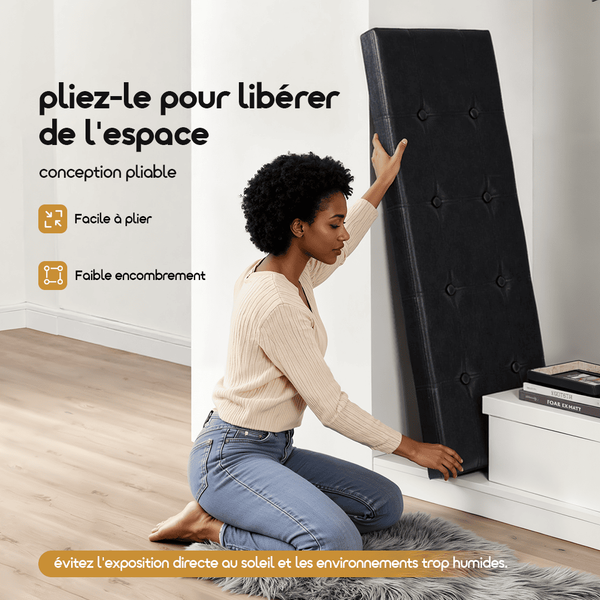 Cozy Plus Grand Coffre Pouf Pliable pour Rangement