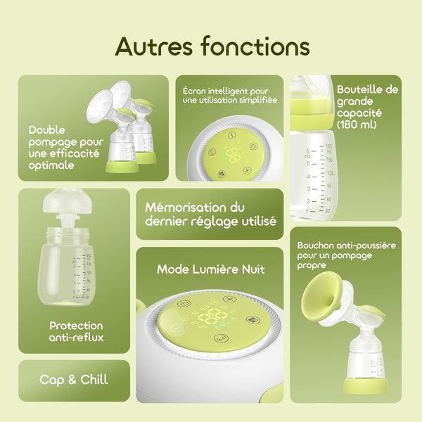 DouPump Tire-lait électrique à micro-vibrations sans BPA