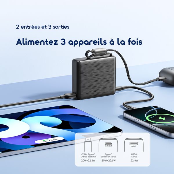 PowerNova L11 Batterie externe 10 000 mAh 22,5 W