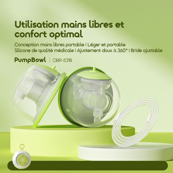 PumpBowl Accessoires OBR-531A - Coupe pour tire-lait Portable et Facile à Porter