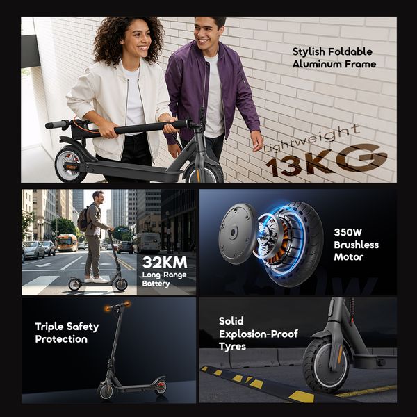 E-Scooter 350W Motor 32km Range Electric Scooter