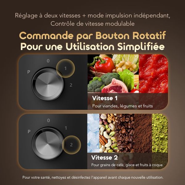 OmniBlend Blender multifonction 4-en-1 1500W