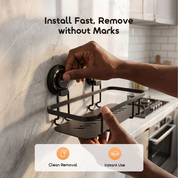 HookRack 6KG HookRack Square Basket Suction Storage Rack