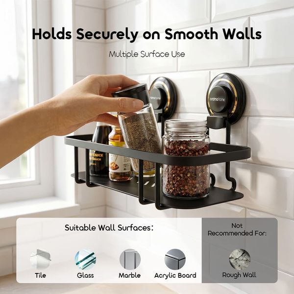 HookRack 6KG HookRack Square Basket Suction Storage Rack