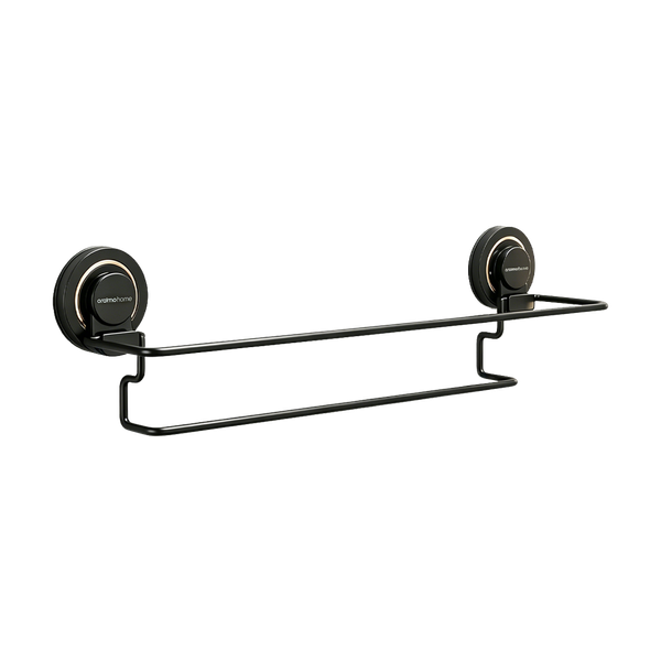 HookBar 6kg Load Capacity Reusable Suction Cup Towel Rail with Extra Hooks