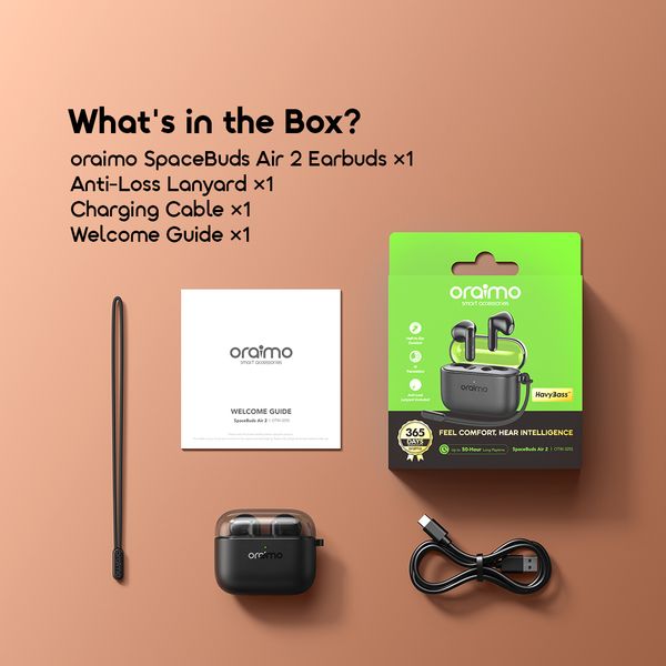 SpaceBuds Air 2 50H Long Battery Life Earbuds with Smart Translation