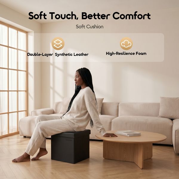 Cozy Upgrade Portable & Multi-functional Storage Ottoman