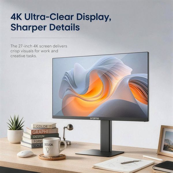 VisionPad 4K 27-Inch Computer Screen Monitor | 4K HD