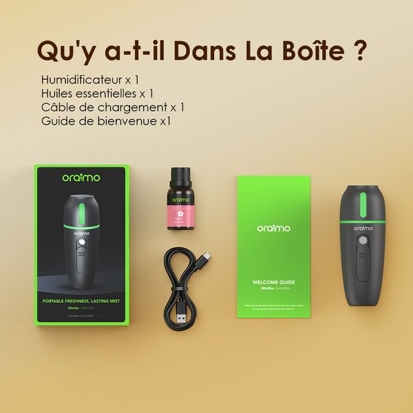MistGo Humidificateur portable 900 mAh