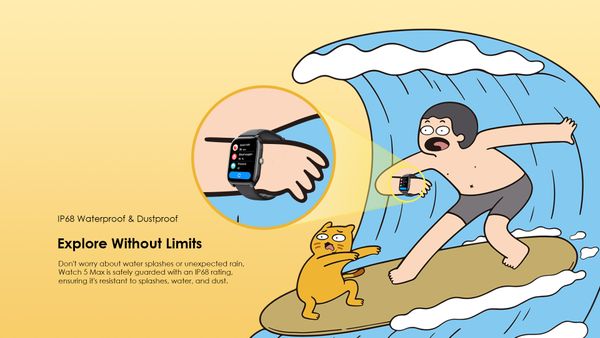 Watch 5 Lite 2.01" HD IP68 Smart Watch FreeFire